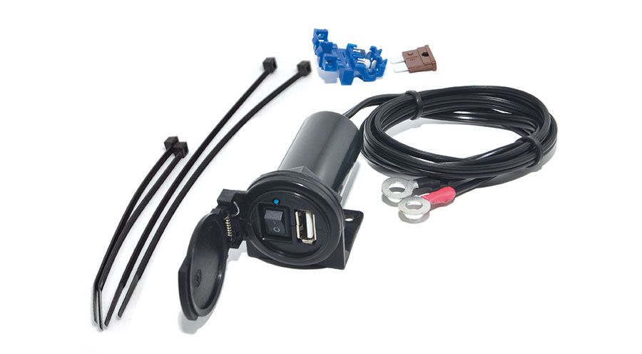 BMW R1200GS (04-12), R1200GS Adv (05-13) & HP2 Socket USB con interruptor Encendido/Apagado