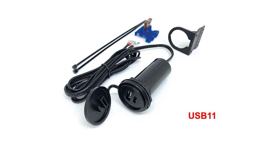 BMW R1200S & HP2 Sport Enchufe USB Twin (USB-A & USB-C)