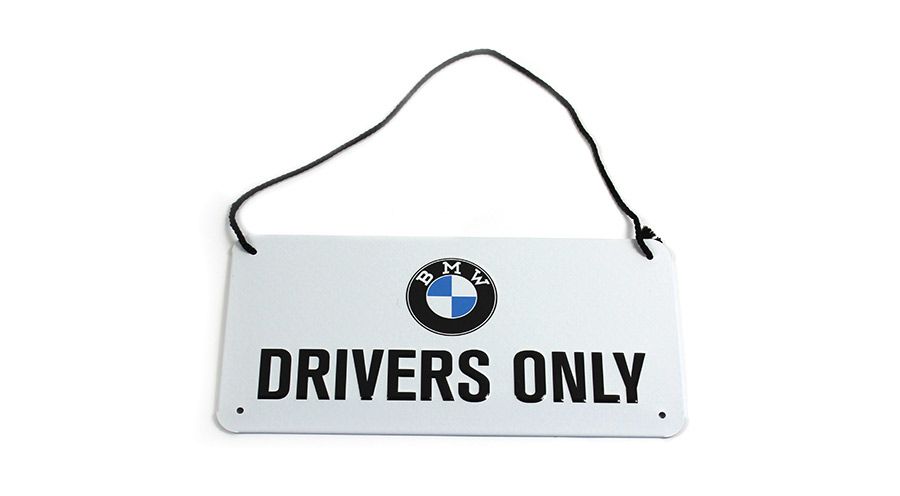 BMW R850C, R1200C Letrero metálico BMW - Drivers Only