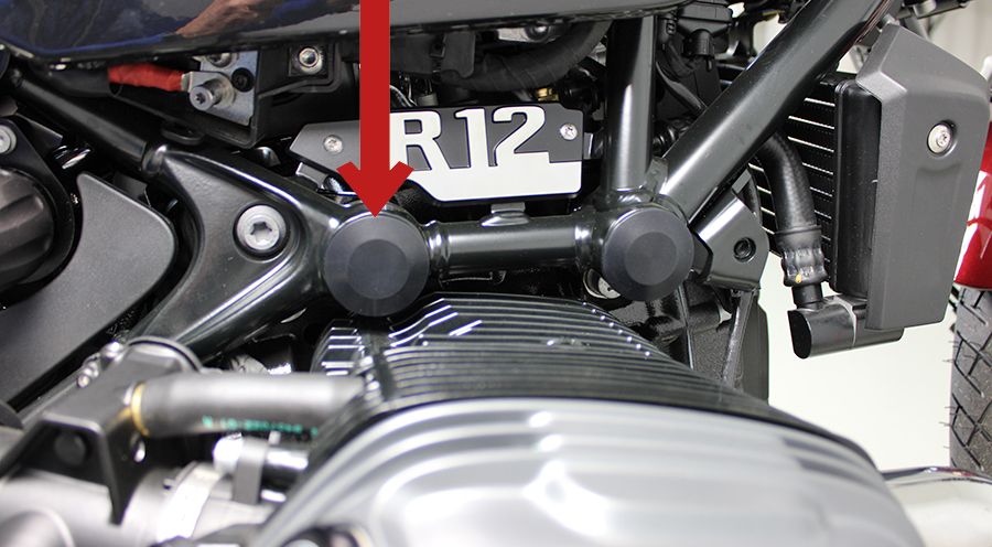 BMW R12nineT & R12 Cubiertas para marco para montaje del motor encima del cilindro, trasero