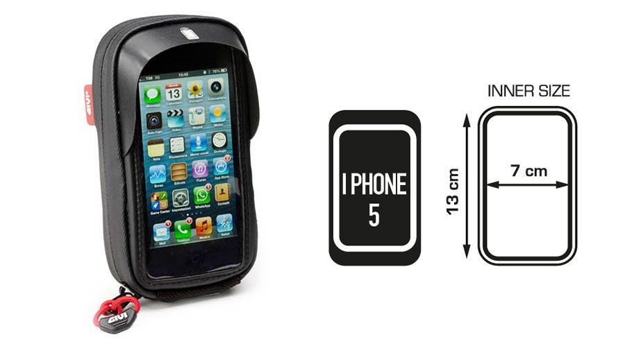 BMW R1200GS (04-12), R1200GS Adv (05-13) & HP2 Bolsa para iPhone4, 4S, iPhone5 y 5S