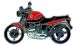 BMW R850R, R1100R, R1150R & Rockster Pin R 1100 R (rojo)
