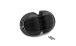 BMW R 100 modelo Tapa de válvula, negro con bordes pulidos, 4 costillas