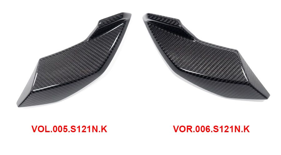 BMW S1000R (2021- ) Protección contra viento de Carbono, para instrumentación de lado