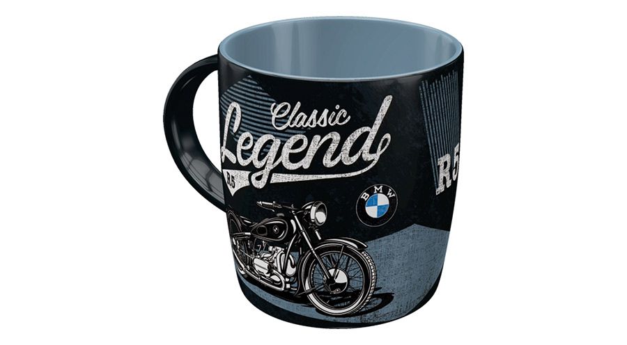 Tazza BMW In Porcellana Bianca Con Anello Blu Scuro – Alta Qualità – Lavabile In Lavastoviglie – 130 Mm