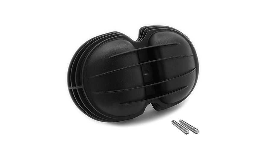 BMW R 100 modelo Tapa de válvula, negro, 4 costillas