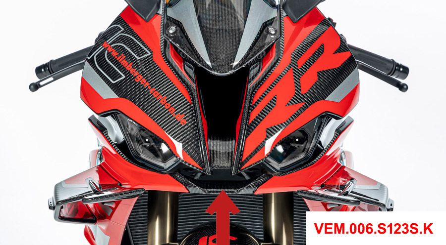 BMW S1000RR (2019- ) Parte media del carenado de carbono