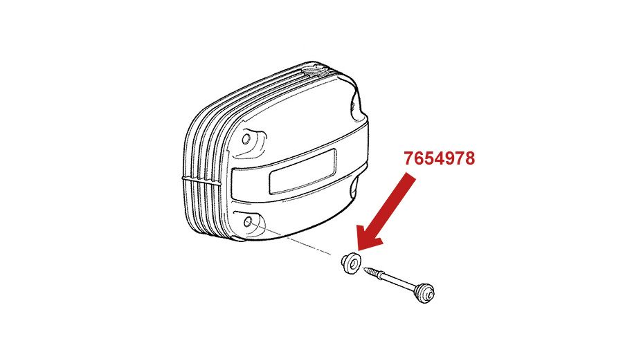 BMW R1200S & HP2 Sport Casquillo de goma para tornillo de tapa de válvulas