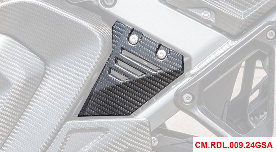 BMW R1300GS & Adventure Cubierta triangular de carbono para marco delantero