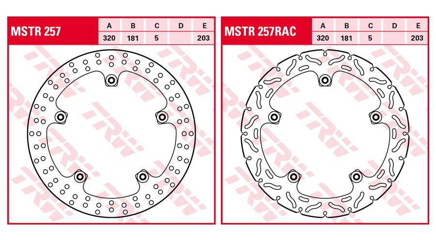 BMW K1200R & K1200R Sport Discos de freno delantero Rivet Pack
