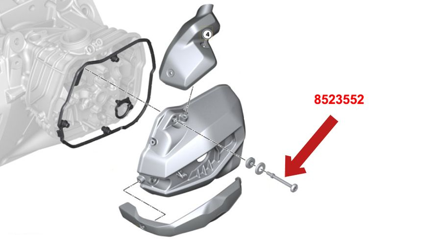 BMW R1300RS Tornillo de tapa de válvula con casquillo