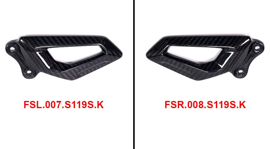 BMW S1000R (2021- ) Taloneras de fibra de carbono