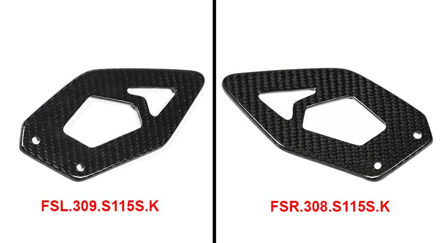 BMW S1000RR (2009-2018) Taloneras de fibra de carbono
