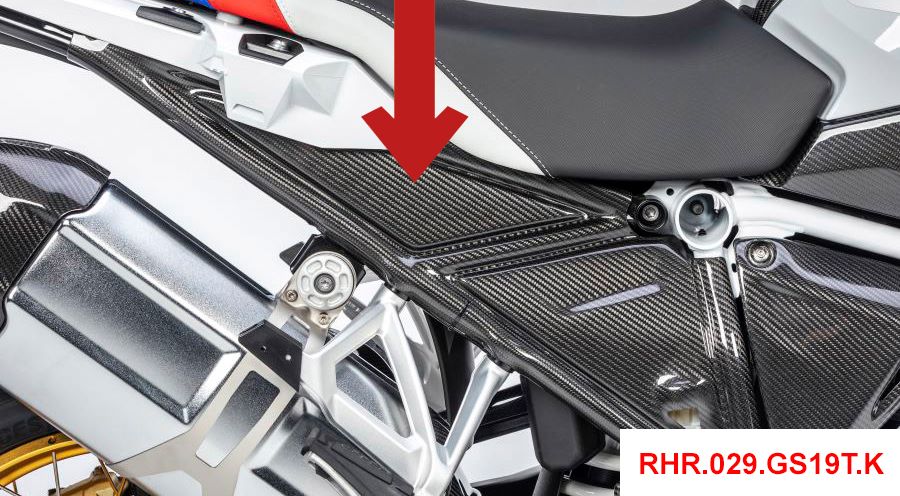 BMW R 1250 GS & R 1250 GS Adventure Cubierta de carbono para marco derecho