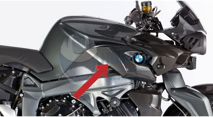 BMW K1300R Cubierta de carbono para depósito