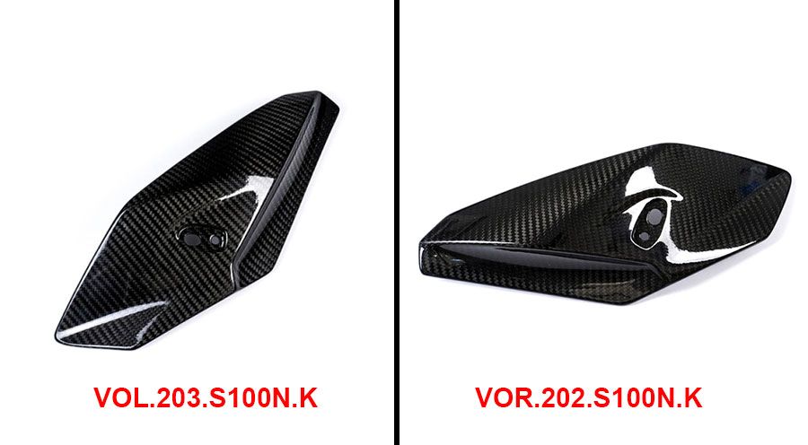 BMW S1000R (2014-2020) Protección contra viento de Carbono, para instrumentación de lado