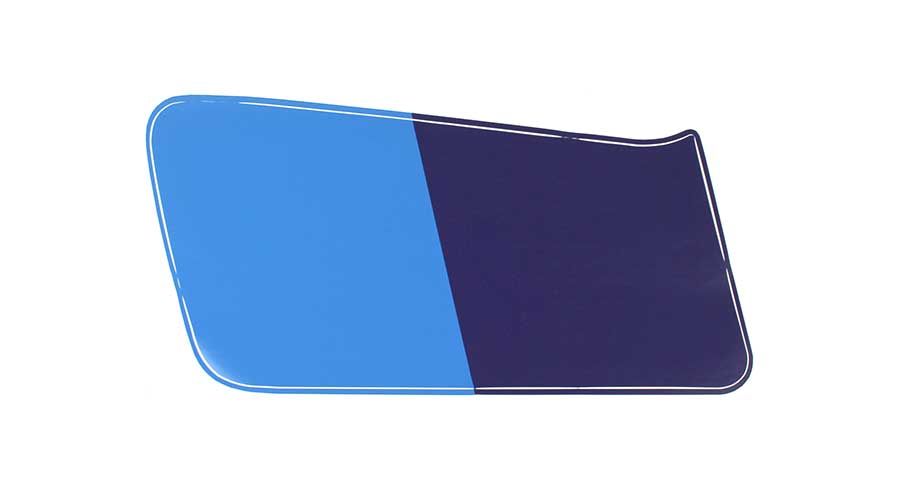 BMW R 100 modelo Adhesivo azul-morado, lado izquierdo