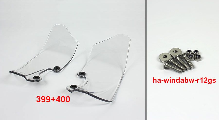 BMW R1200GS (04-12), R1200GS Adv (05-13) & HP2 Deflector de aire claro