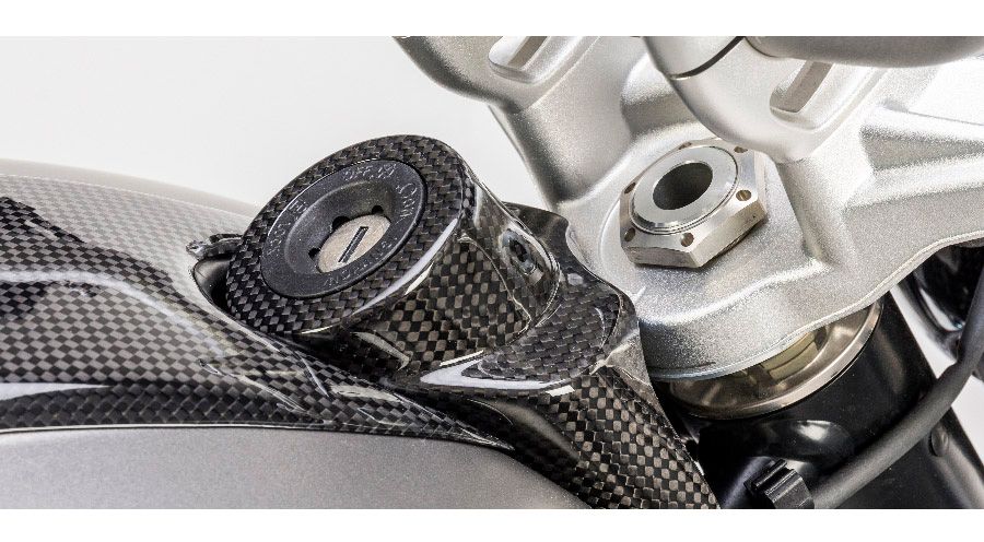 BMW R nine T Cubierta de fibra de carbono para switch de ignición